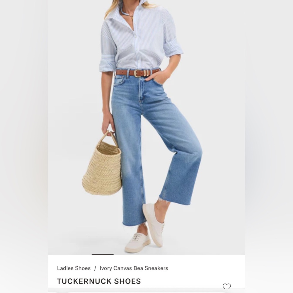 Tuckernuck NWT Bea Women’s Canvas Sneaker in Ivory, size 9.5